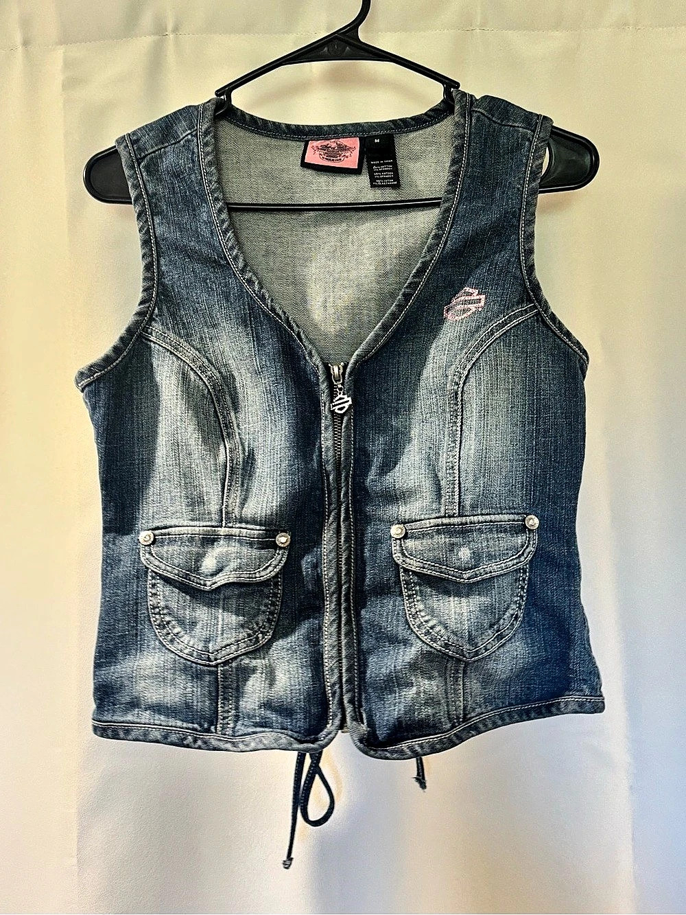 Harley-Davidson Denim Vest Blue Medium Like New
